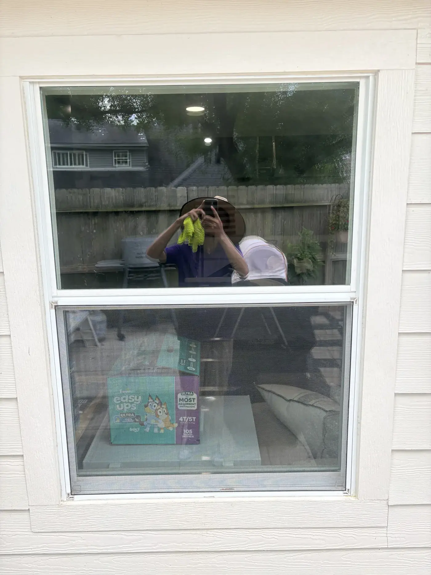 After: spot-free glass cleaned with our pure-water system