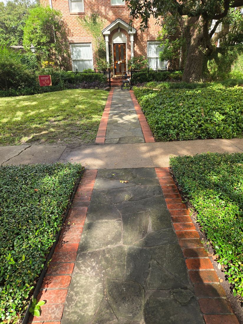 Front walkway before pressure washing