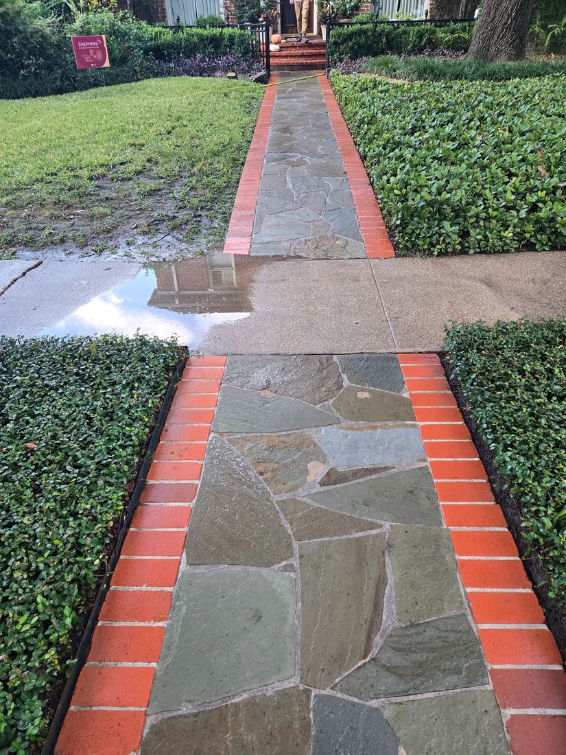 The same walkway after our 3-in-1 pressure washing